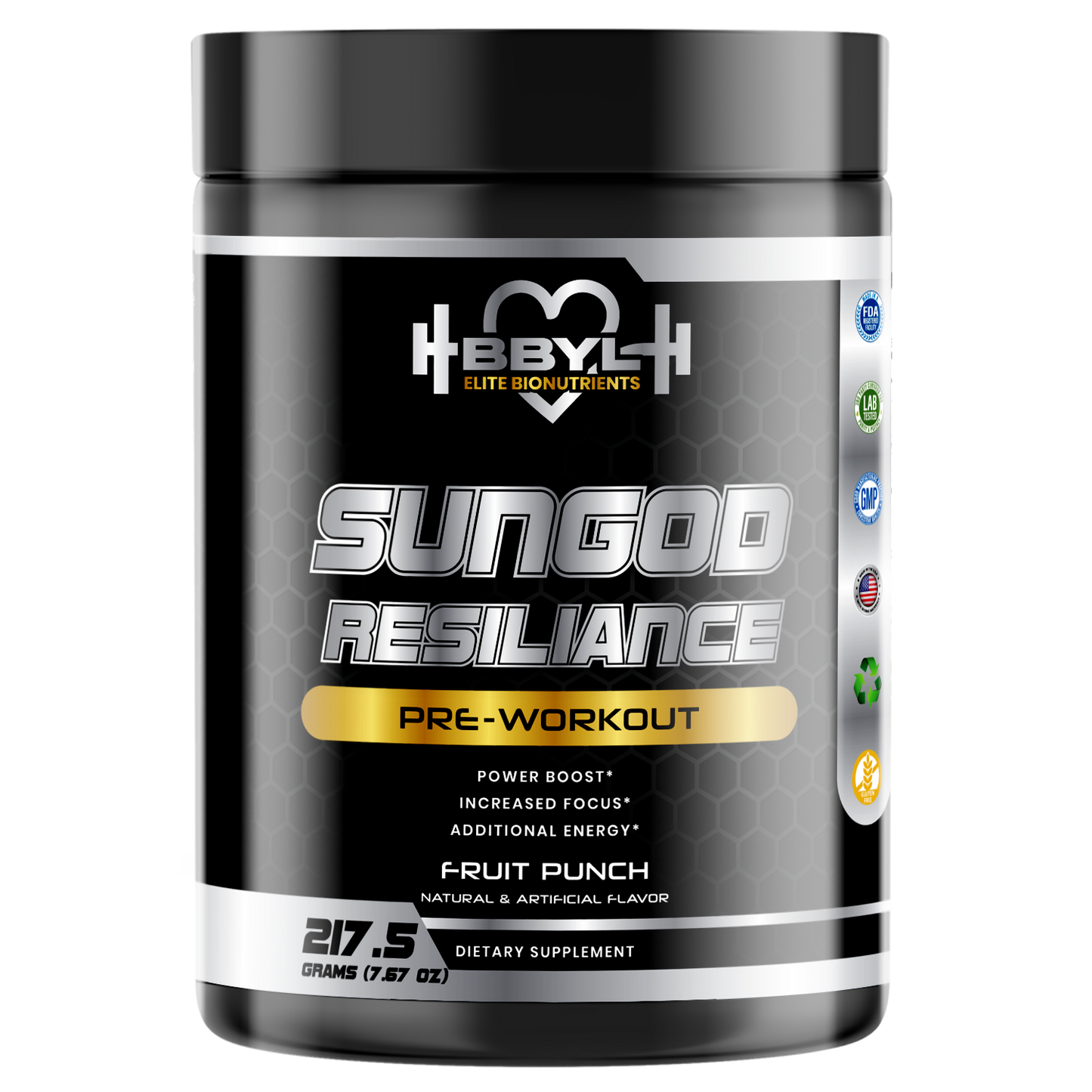 Sungod Resiliance — Pre-Workout (Fruit Punch)