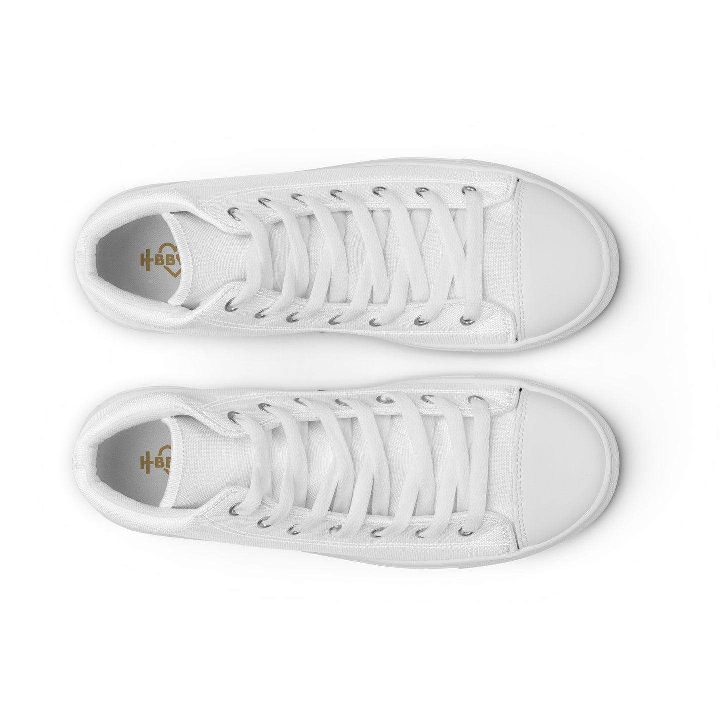 Silver Logo Men’s high top canvas shoes