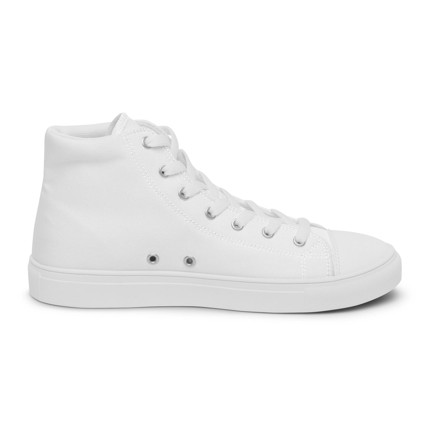 Silver Logo Men’s high top canvas shoes