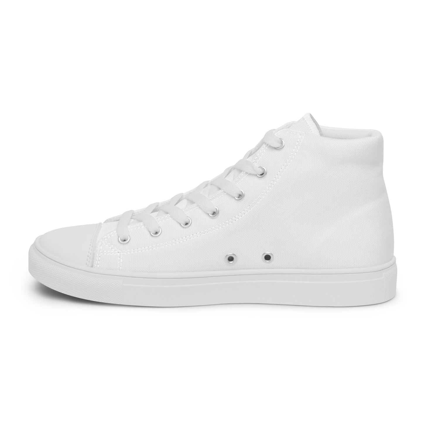 Silver Logo Men’s high top canvas shoes